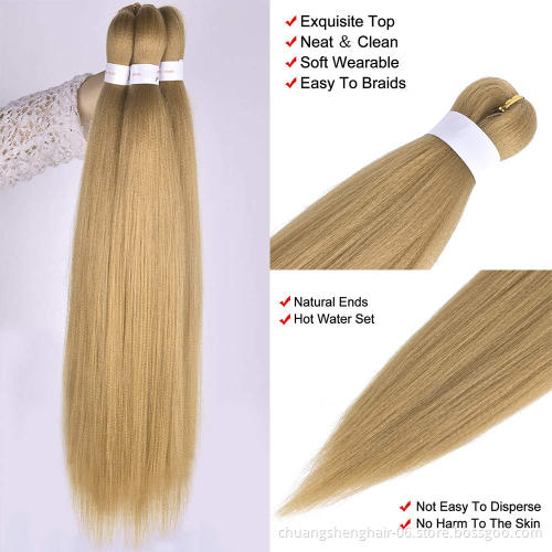 Cheap wholesale X-tress black hair bundle yaki braids EZ braids pre-stretched ez braid hair for black women synthetic fiber hair